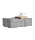 Noptiera montabila pe perete, un sertar, 46 x 30 x 15 cm, PAL,  aspect  gri beton