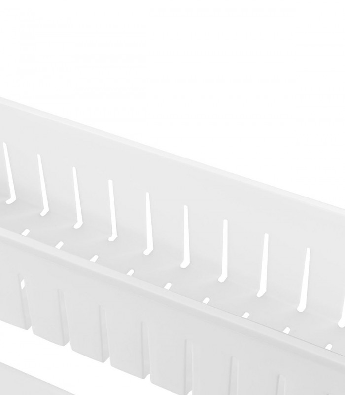 Raft  depozitare mobil pentru bucatarie, 3 niveluri,  72 x 12 x 54,5 cm, plastic, alb