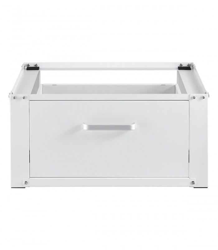 Suport masina de spalat cu sertar depozitare, 63 x 54 x 31 cm,  otel, alb