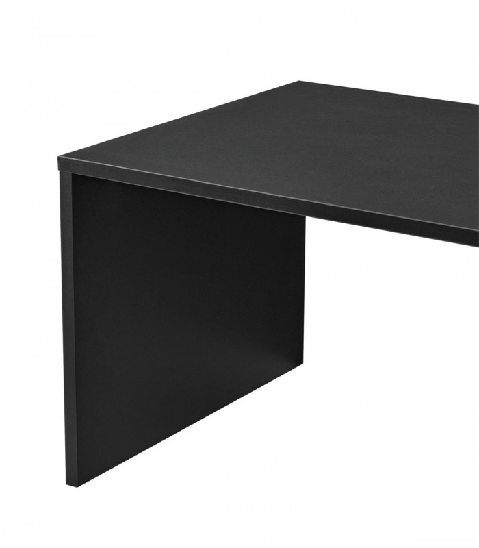 Masuta cafea cu suport pentru reviste,  90x45x35 cm, PAL melaminat, Negru/alb