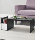 Masuta cafea cu suport pentru reviste,  90x45x35 cm, PAL melaminat, Negru/alb