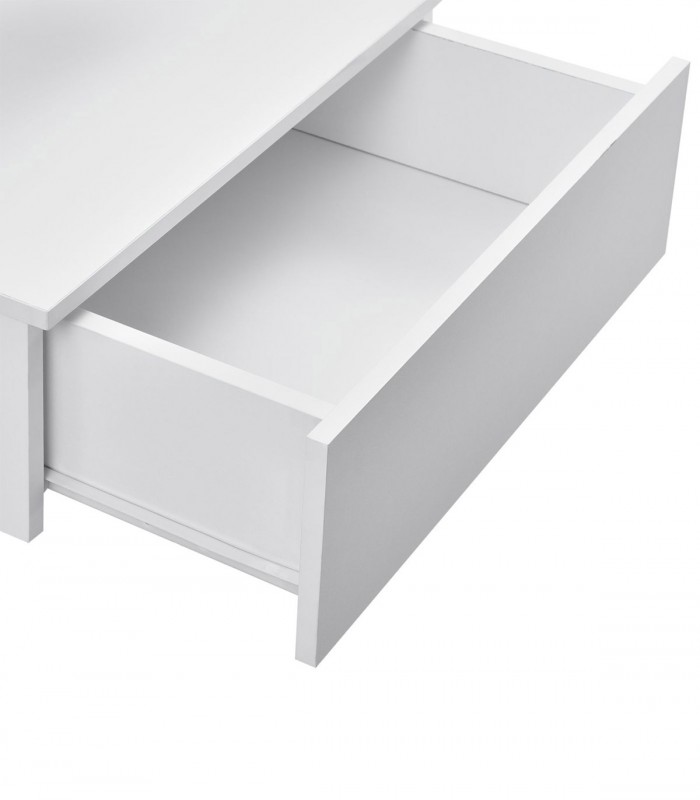 Noptiera montabila pe perete, un sertar,  o polita, 40x35x31 cm, PAL,  alb