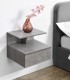 Noptiera montabila pe perete, un sertar,  o polita, 40x35x31 cm, PAL,  aspect gri beton
