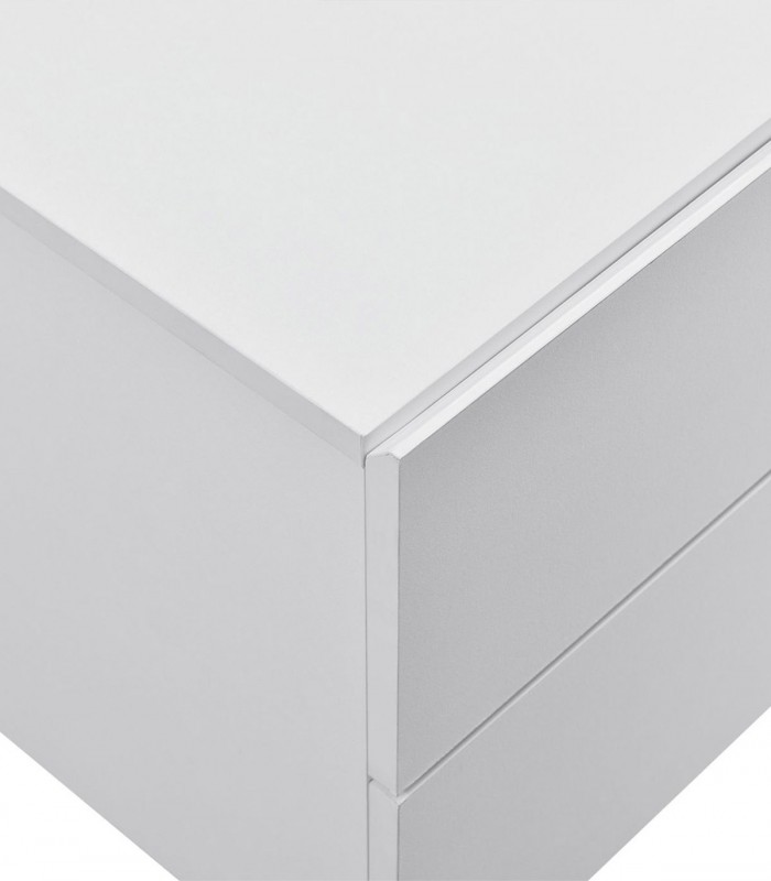 Noptiera montabila pe perete, 2 sertare, 40x29x30 cm, PAL, alb