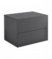 Noptiera montabila pe perete, 2 sertare, 40x29x30 cm, PAL, gri inchis