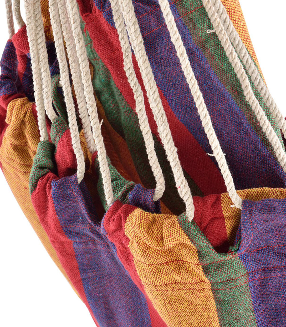 Scaun leagan hamac 185 x 125 cm, bumbac/poliester, multicolor