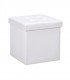 Taburet cu spatiu depozitare 40 L, Pliabil, Alb, 38 x 38 x 38 cm
