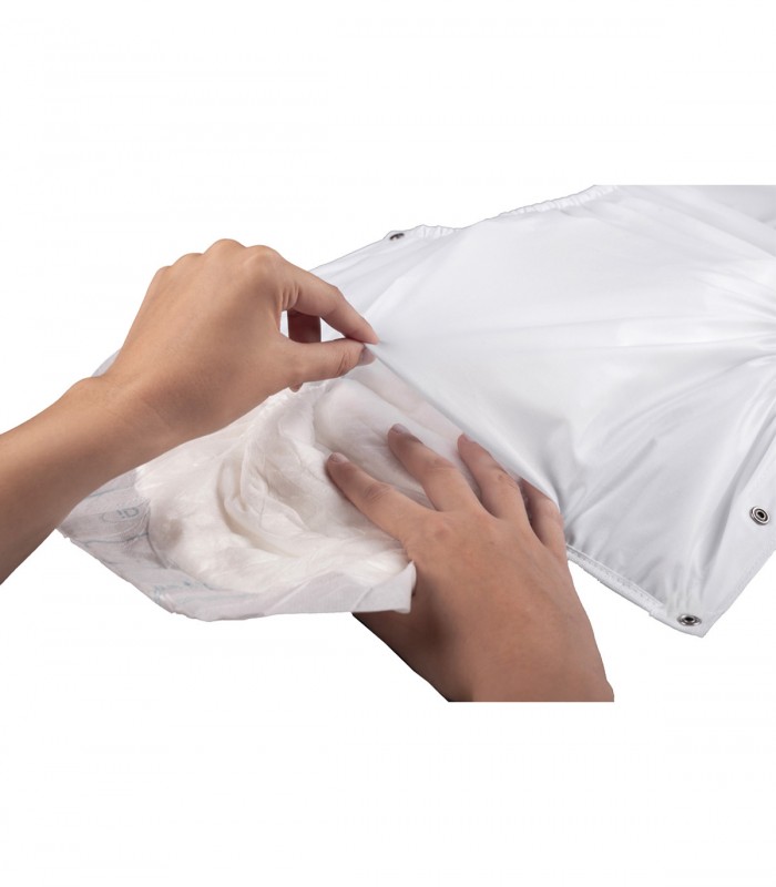 Chilot incontinenta nivel 4/5, Suprima, Unisex, PVC/Poliester, Alb, Mar 44, cu capse laterale