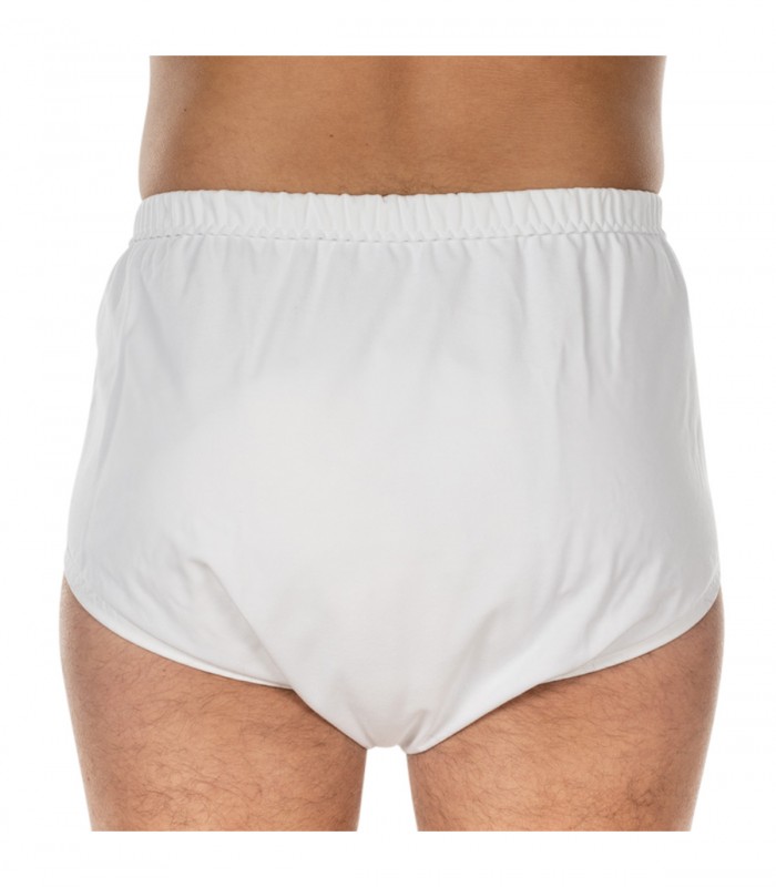 Chilot incontinenta nivel 4/5, Suprima, Unisex, 100% Bumbac , Captuseala poliester, Alb, capse laterale, Mar 44/46