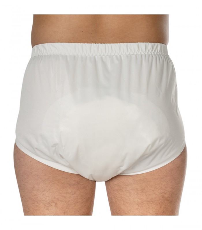 Chilot incontinenta nivel 4/5, Suprima, Unisex, Poliester, Alb, Mar L, cu capse laterale