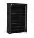 Dulap pentru pantofi cu 10 niveluri, Negru, 88 x 28 x 160 cm