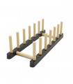 Suport pentru farfurii, lemn de pin natur, 28 x 10 x 9  cm