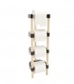 Suport 4 role de hartie igienica, lemn de pin natur, 17 x 15 x 56 cm