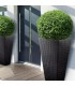 Ghiveci flori fara masca interioara , Aspect modern ratan, plastic, Antracit, 59l L, 40x40x70cm