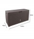 Banca/cutie cu spatiu depozitare cu roti 310 L Rato, Maro, 119 x 48 x 60 cm