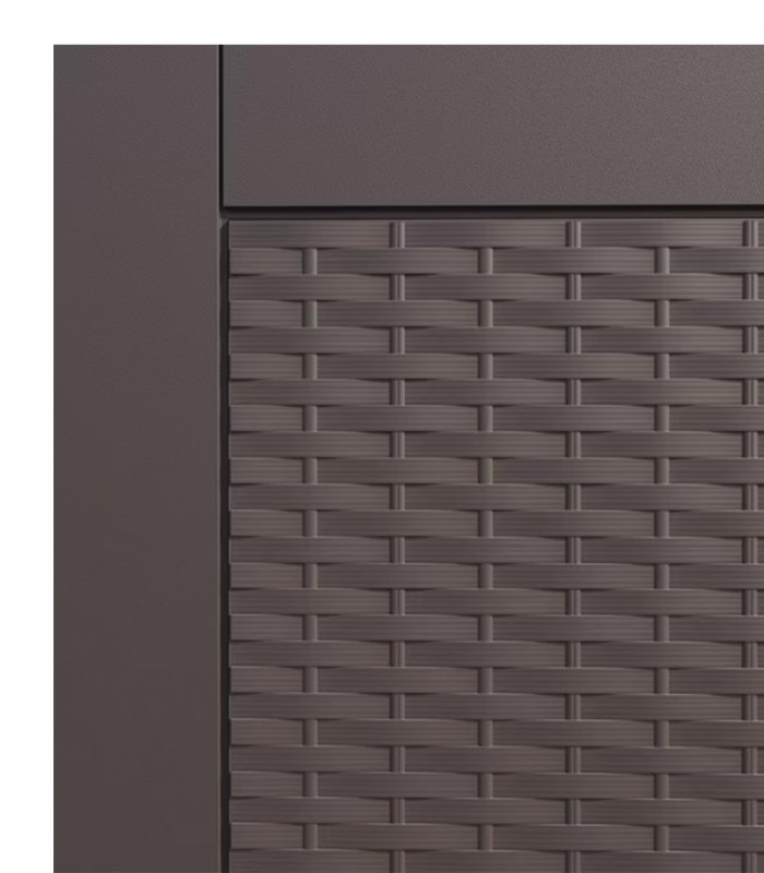Banca/cutie cu spatiu depozitare cu roti 310 L Rato, Maro, 119 x 48 x 60 cm