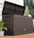 Banca/cutie cu spatiu depozitare cu roti 310 L Rato, Maro, 119 x 48 x 60 cm