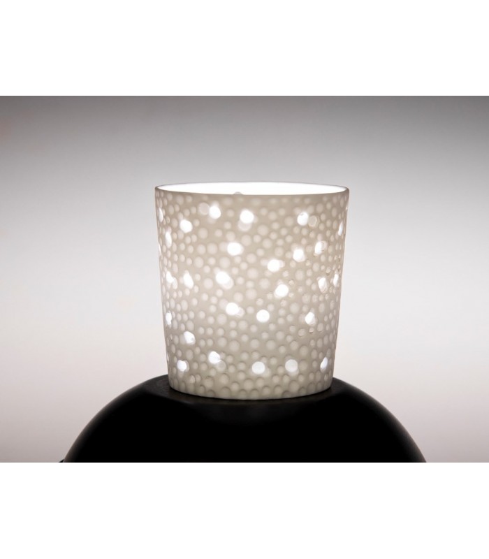 Suport lumanare pahar, 6cm, Portelan, Sky