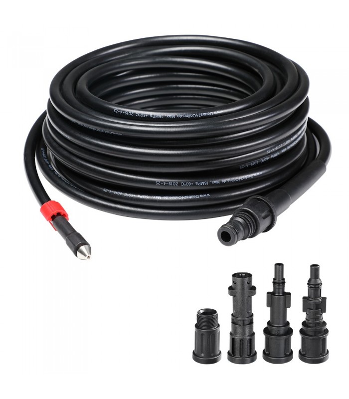 Set furtun de curatare a tevilor, 15 m