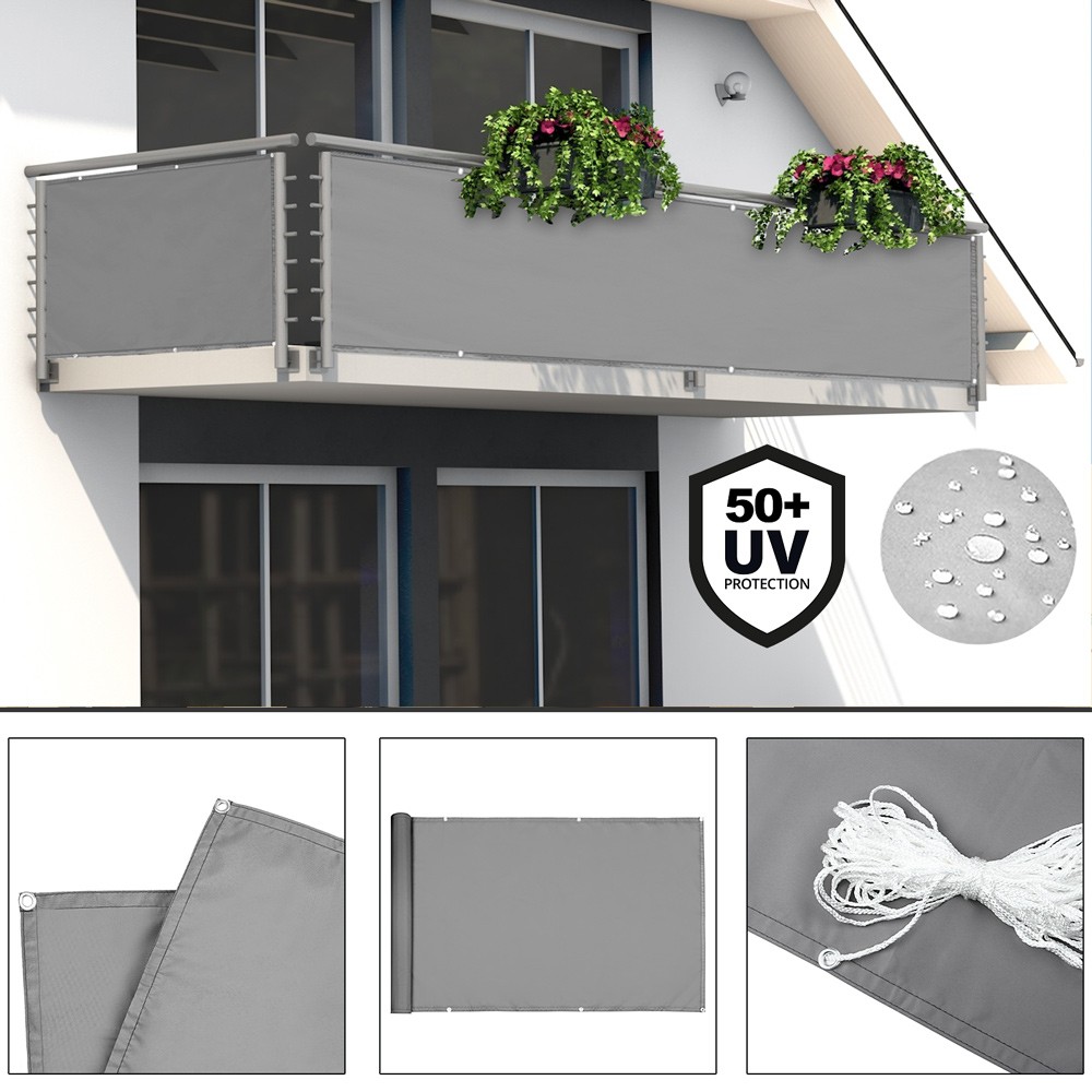 Paravan protectie balcon, Aspect beton, 5 m Aspect pret redus imagine 2022 3