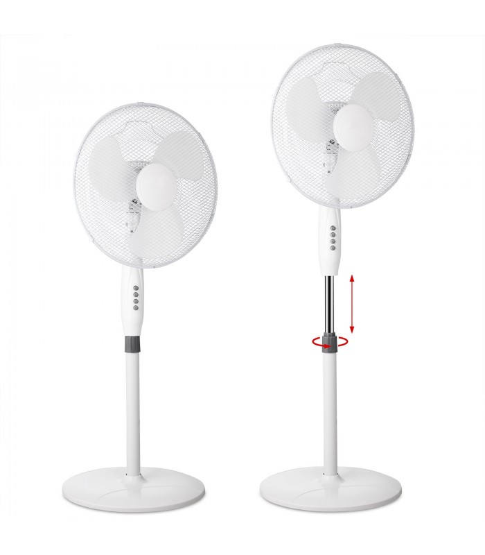 Ventilator cu piedestal, Puternic, 3 nivele, Reglabil pe inaltime, Rotativ, Ø 43cm