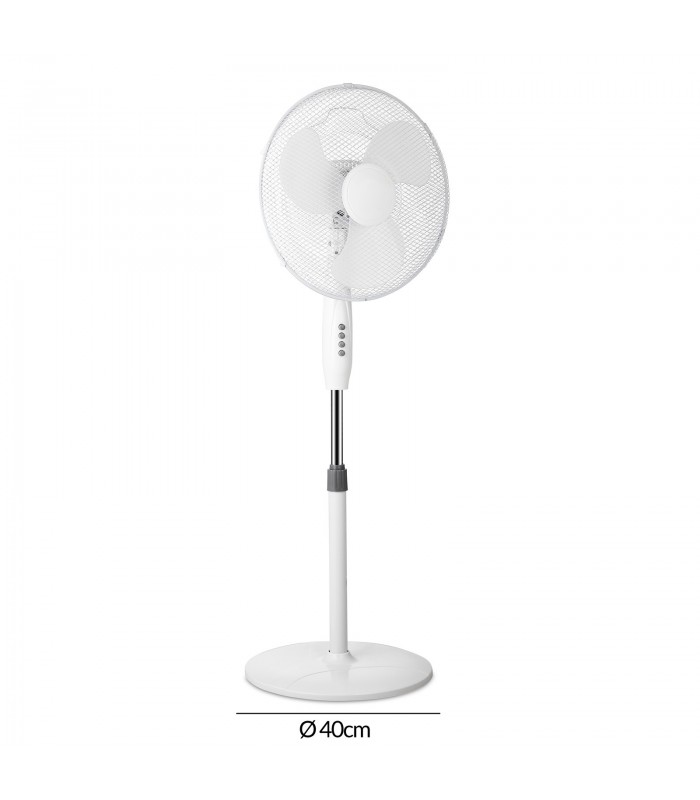Ventilator cu piedestal, Puternic, 3 nivele, Reglabil pe inaltime, Rotativ, Ø 43cm