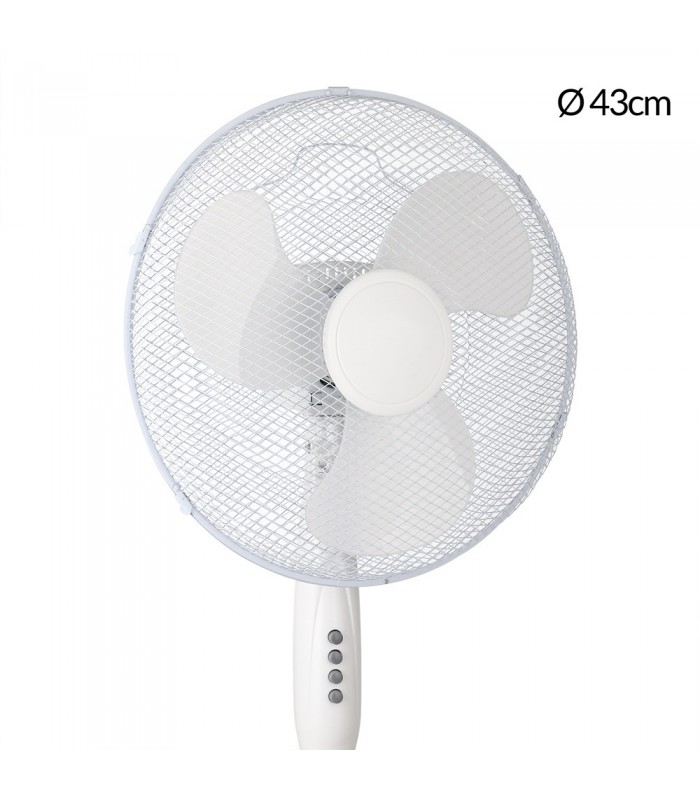 Ventilator cu piedestal, Puternic, 3 nivele, Reglabil pe inaltime, Rotativ, Ø 43cm