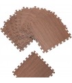 Protectie pardoseala / tapet puzzle, 8 buc, Aspect lemn maro, 172x87x1cm