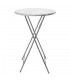 Masa bar, Aspect marmura, Alba, Pliabil, Ø 60cm