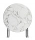 Masa bar, Aspect marmura, Alba, Pliabil, Ø 60cm