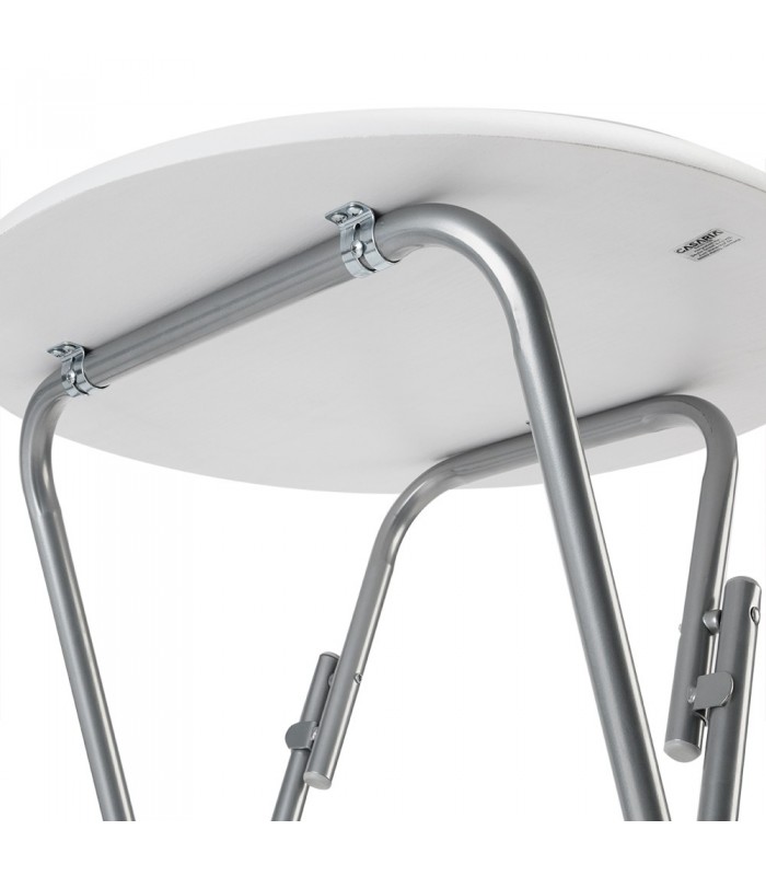 Masa bar, Aspect marmura, Alba, Pliabil, Ø 60cm
