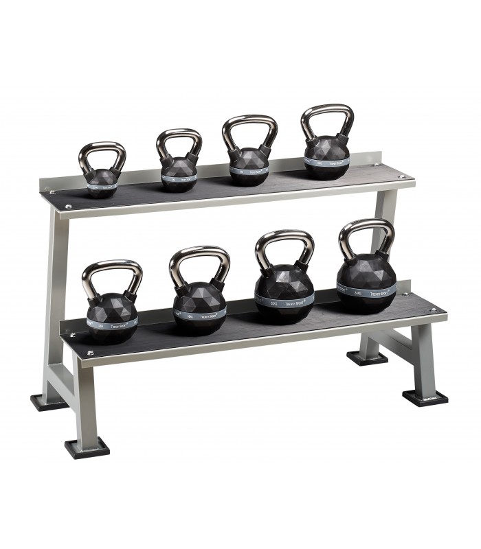 Gantera Kettlebel Exclusiv Premium, 6 kg, Maner crom, Negru