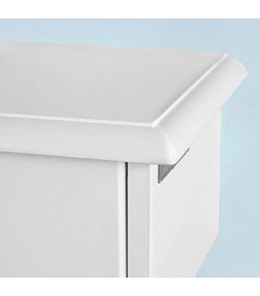Raft perete cu 2 sertare, MDF, Alb