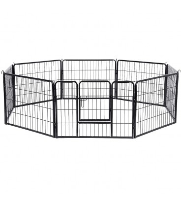 Tarc animale de companie, Pliabil si portabil, Negru, 77 x 60 cm
