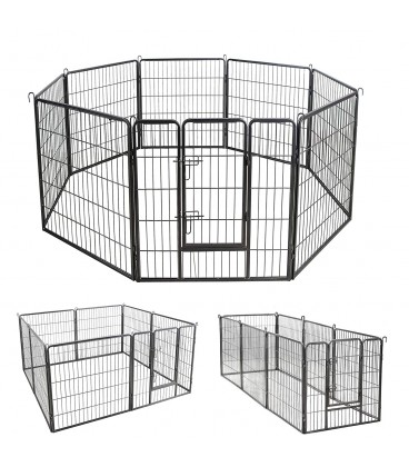 Tarc animale de companie, Negru, 80 x 80 cm