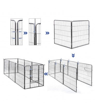 Tarc animale de companie, Negru, 80 x 80 cm