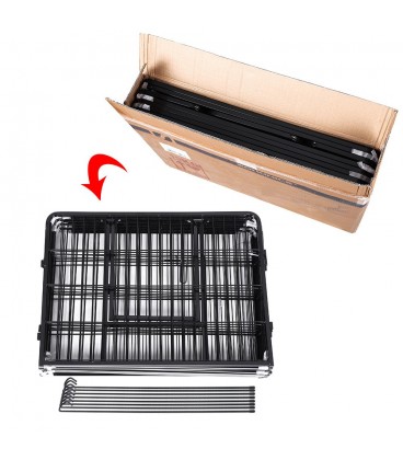 Tarc animale de companie, Negru, 80 x 80 cm