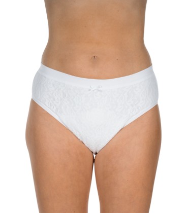 Chilot dama clasic Suprima LaDonna menstruatie puternica/incontinenta usoara spre moderata  Alb, S