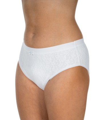 Chilot dama clasic Suprima LaDonna menstruatie puternica/incontinenta usoara spre moderata  Alb, M