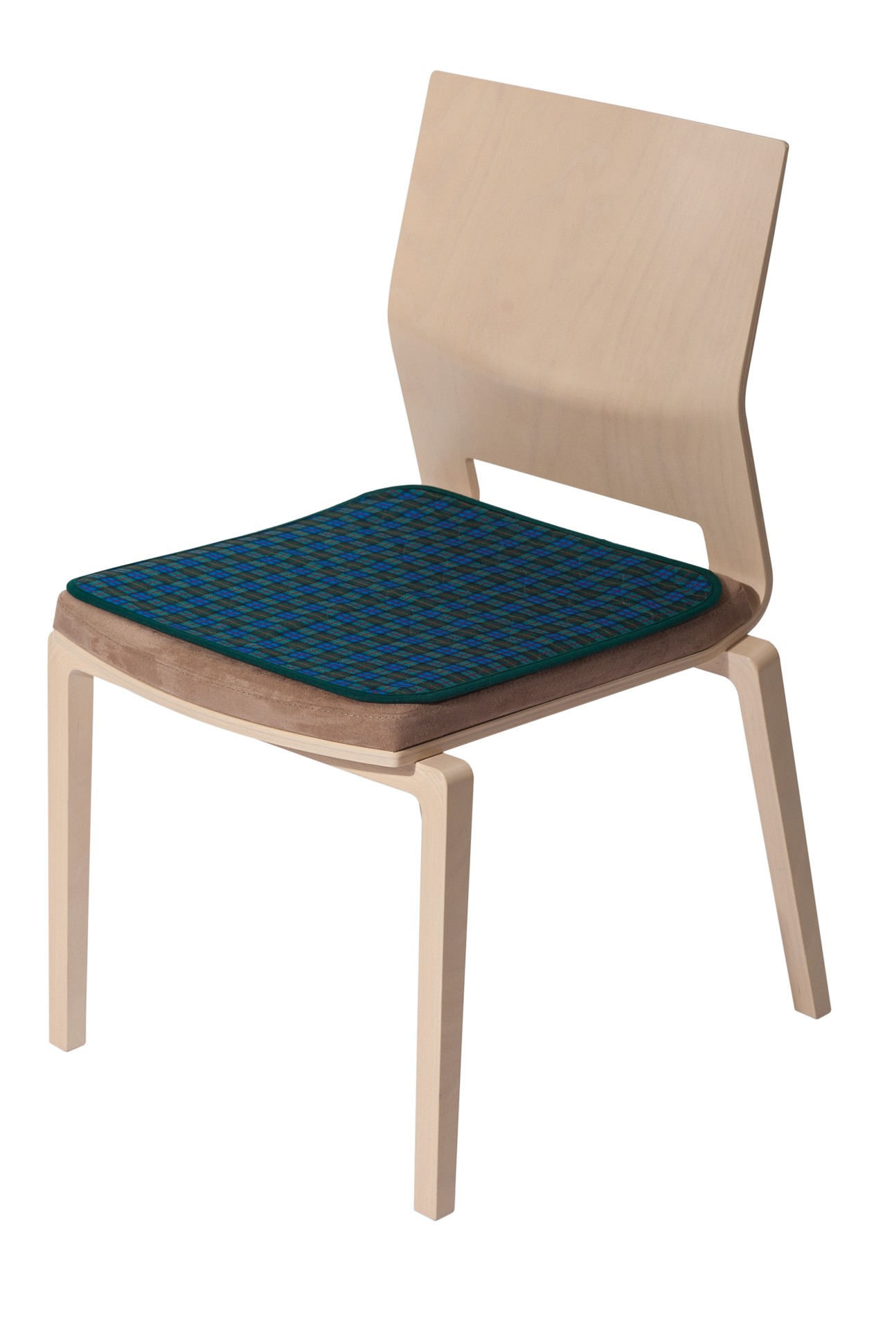 Perna pentru protectie scaun, suprima, albastru-verde carouri, 45 x 45 cm