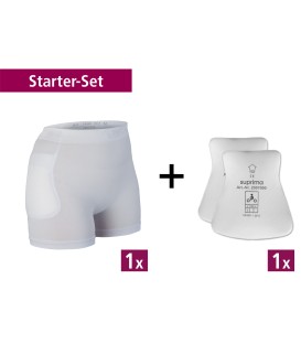 Pantaloni protectie sold cu buzunare laterale + protectie, Unisex, Alb, XL
