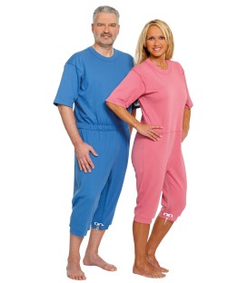Pijama cu maneca scurta, Suprima, Albastru , Mar L