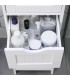 Dulap baie ingust cu 4 sertare pentru living/dormitor/hol, Adanc si spatios, Alb, 30 x 30 x 82 cm