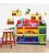 Raft depozitare jucarii XL cu 3 cutii mari si 6 cutii mici, Multicolor, L 86 cm