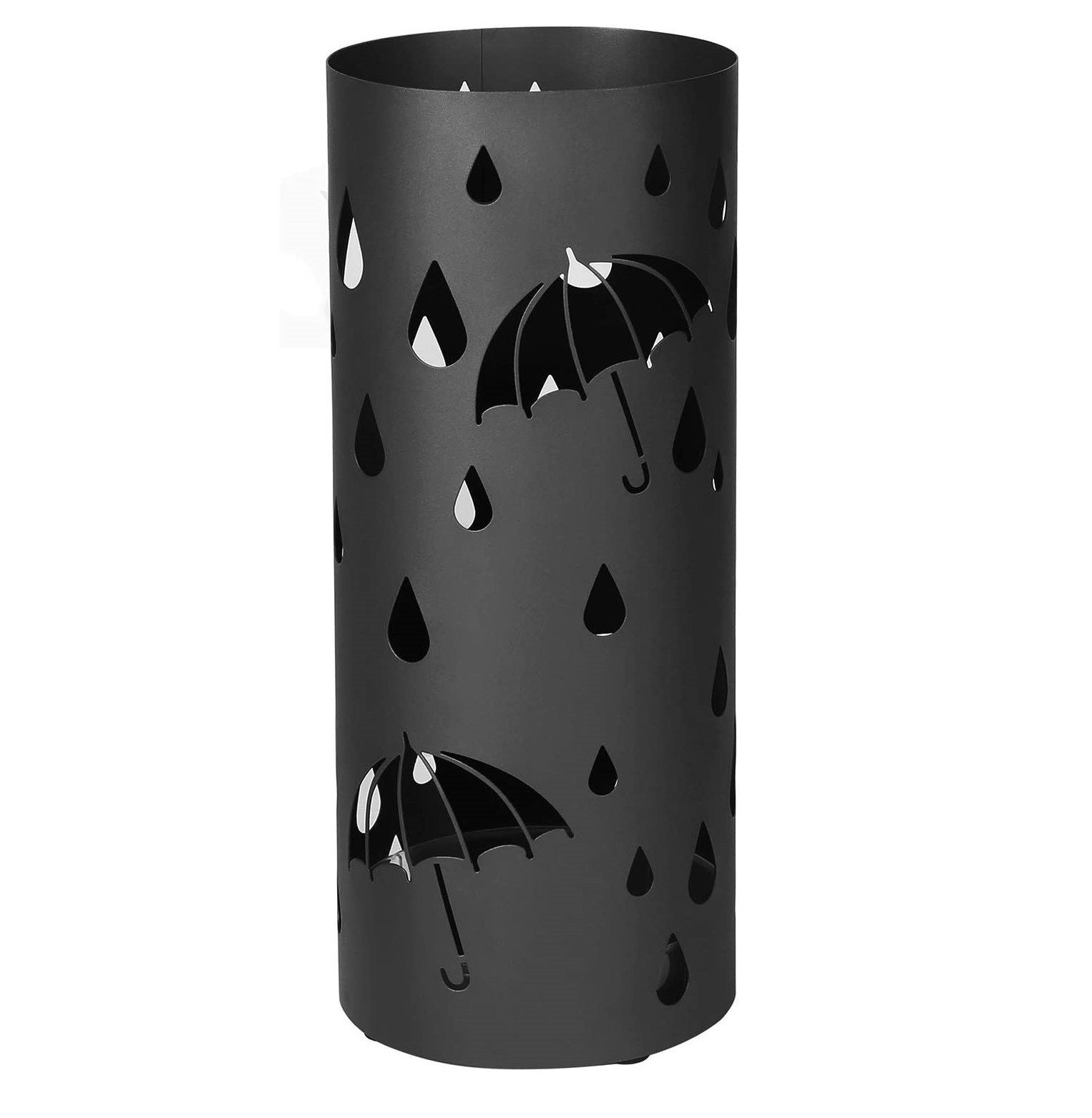 Suport pentru umbrele, Metal, Negru, 49 x 195 cm 195