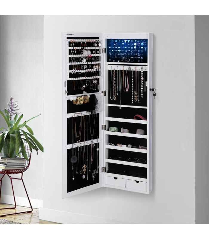 Dulap bijuterii elegant, Alb