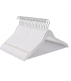 Umerase haine, 20 bucati, Lemn artar, Alb