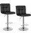 Set 2 scaune bar, Inaltime spatar reglabila, Negru