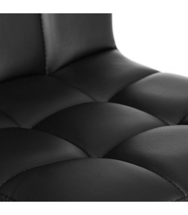 Set 2 scaune bar, Inaltime spatar reglabila, Negru